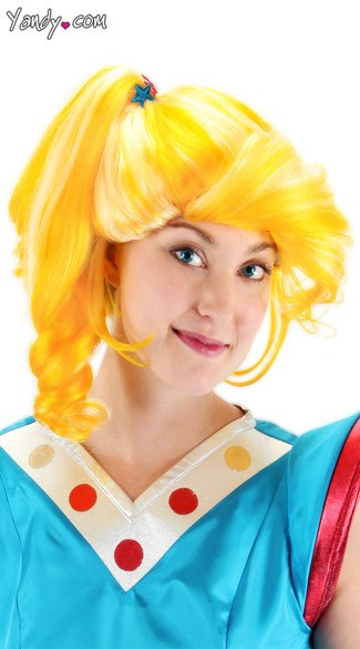 Rainbow Brite Deluxe Wig, Ponytail Wig, Rainbow Brite Wig, Rainbow Bright Wig
