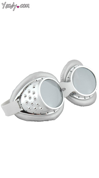 White Radioactive Goggles, Cyber Goggles for Sales, Cyberpunk Goggles