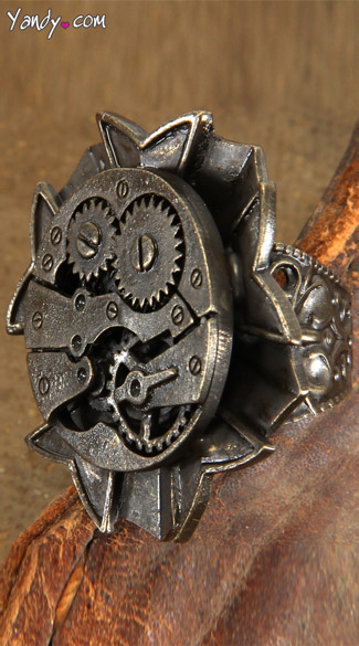 Antique Watch Gears Ring, Steampunk Ring, Steam Punk Gear Ring