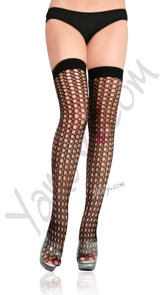 Lycra Crochet Thigh Highs