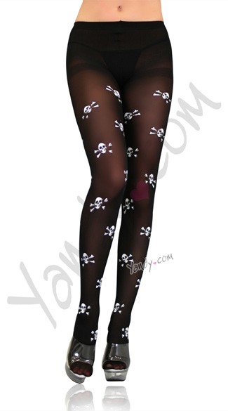 Opaque Skull Pantyhose