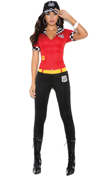 High Octane Honey Costume, Racing Girl Costume, Route 69 Race Girl Costume