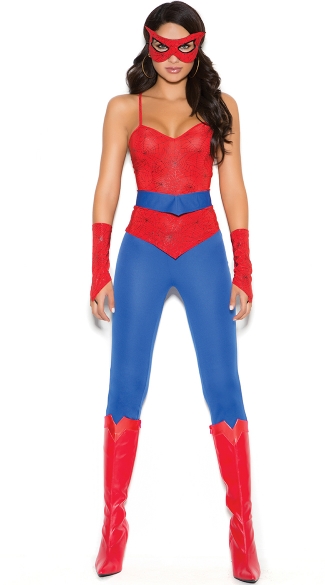 Spider Super Hero Costume, Adult Women Spider Costume, Spider Women Halloween Costume