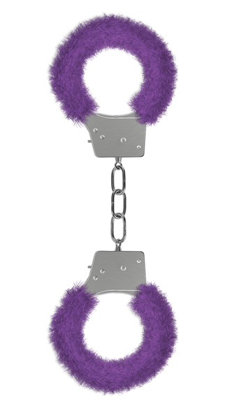 Beginner\'s Handcuffs Furry Purple, Adult Handcuff, BDSM Handcuffs