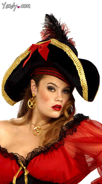 Lady Buccaneer Pirate Hat, Pirate Captain Hat, Pirate Woman Hat