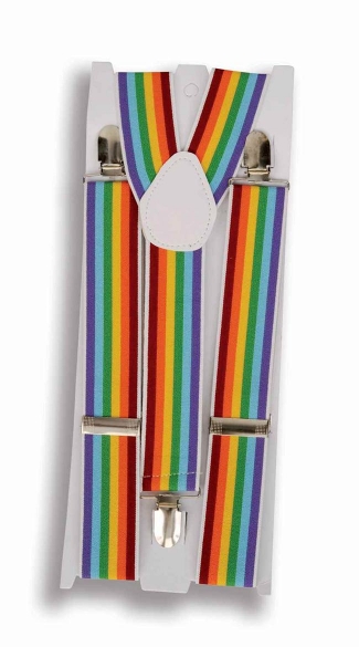 Rainbow Suspenders, Rainbow Print Suspenders, Rainbow Rave Suspenders