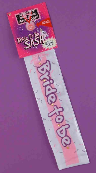 Flashing Bachelorette Sash, Bride to Be Sash, Bachelorette Party Sash