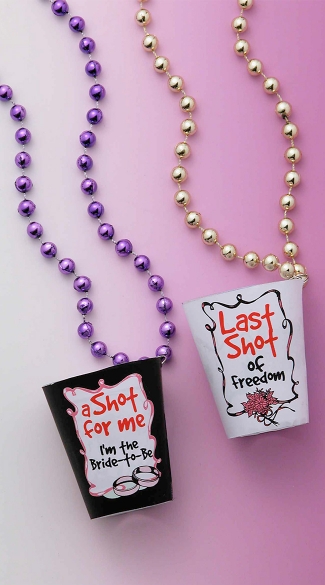 Bachelorette Beaded Shot Necklace, Bachelorette Favors, Beaded Jewelry