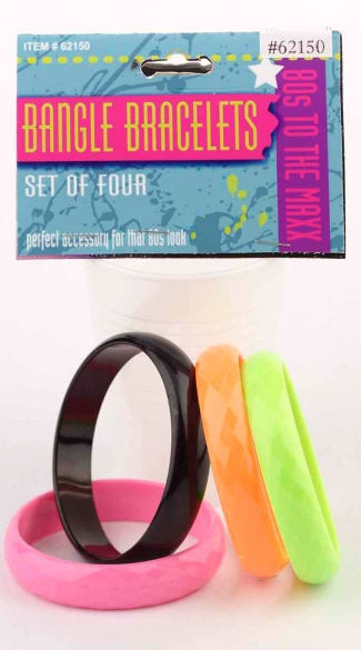 Deluxe Bangle Bracelets, 80s Bracelets, Costume Bracelets, Plastic Bracelets