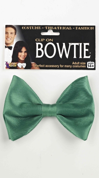 Green Clip On Bow Tie, Costume Bow Tie, Green Bow Tie, Costume Accessory