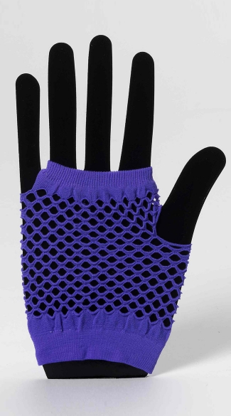 Hot Purple Fishnet Fingerless Gloves, 80s Costume Accessories, Retro Costume Accessory, Fishnet Gloves, Fishnet Accessory