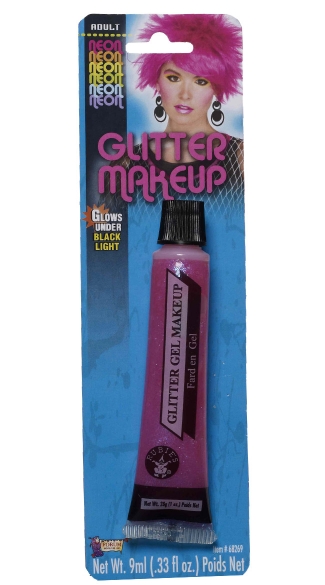 Neon Pink Glitter Makeup