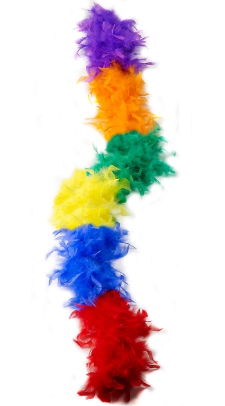 Rainbow Feather Boa, Rainbow Boa, Feather Boa, Colored Boa