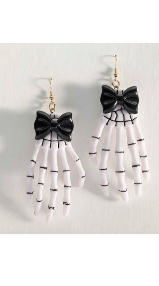 Playful Skeleton Hand Earrings, Cheap Earrings, Inexpensive Costume Jewelry