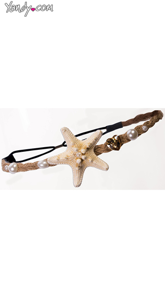 Mermaid Elastic Headband, Mermaid Headband, Starfish Headband
