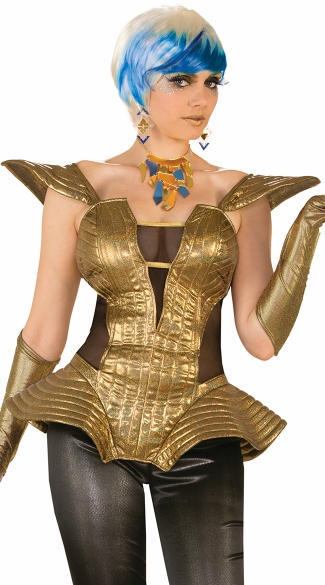 Molten Metal Gold Corset, Gold Corset, Sexy Space Costume