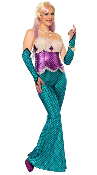 Blue and Pink Mermaid Costume Set, Pink Mermaid Corset, Mermaid Halloween Costume, Mermaid Sea Shell Bra, Blue Mermaid Fish Scale Leggings, Mermaid Pant Costume, Mermaid Tail Halloween Costume, Blue Mermaid Fish Scale Arm Sleeves, Mermaid Arm Sleeves, Mermaid Halloween Costume