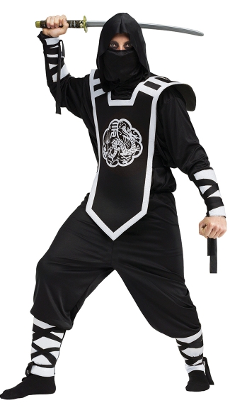 Men\'s Dragon Ninja Costume, Men\'s Ninja Costume, Men\'s Warrior Costume