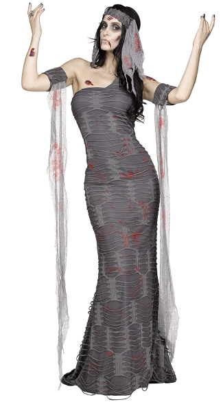 Zombie Mummy Costume, Women Zombie Costume, Mummy Gown Costume
