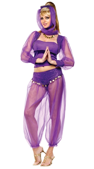 Dreamy Genie Costume, Belly Dancing Costume, Pink Harem Costume