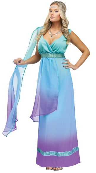 Sea Queen Adult Costume, Athena Halloween Costume, Greek Goddess Costume