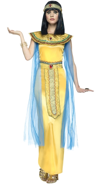 Golden Cleopatra Adult Costume, Pharaohs Gem Costume, Egyptian Costume