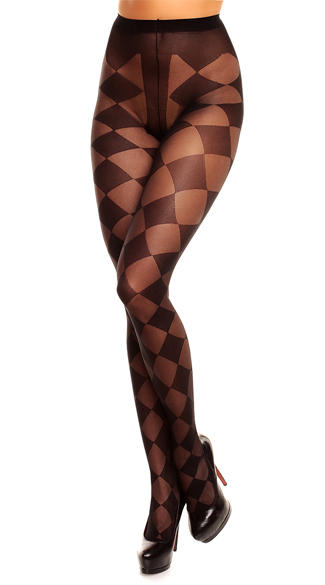 Plus Size Sheer Checkered Pantyhose, Plus Size Sheer Pantyhose, Black Sheer Plus Size Pantyhose