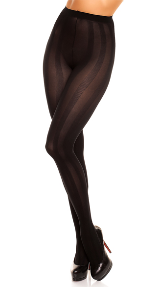 Plus Size Sheer Striped Pantyhose, Plus Size Sheer Pantyhose, Black Sheer Plus Size Pantyhose