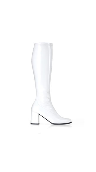 2\" Heel White Go Go Boot