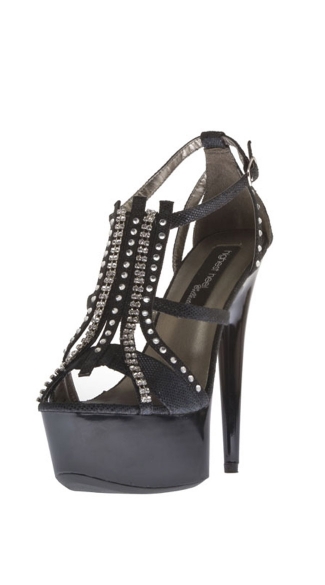 Amber Rhinestone Platform Shoe