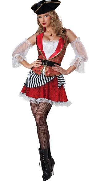 Adult Pretty Pirate Costume, Female Pirate Costume