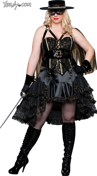 Plus Size Beautiful Bandida Costume, Plus Size Fantasy Costume, Plus Size Mexican Costume