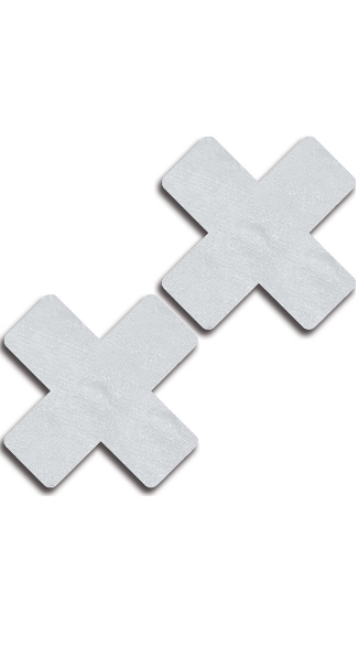 Solid White Cross Pasties, White X Pasties