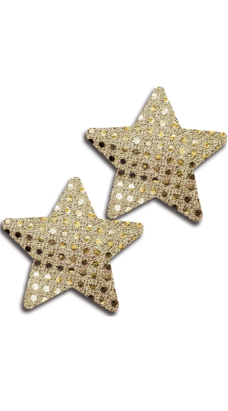 Gold Sequin Star Pasties, Gold Star Pasties