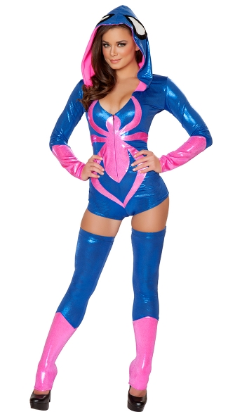 Pink and Blue Spider Costume, Deluxe Pink Spider Costume