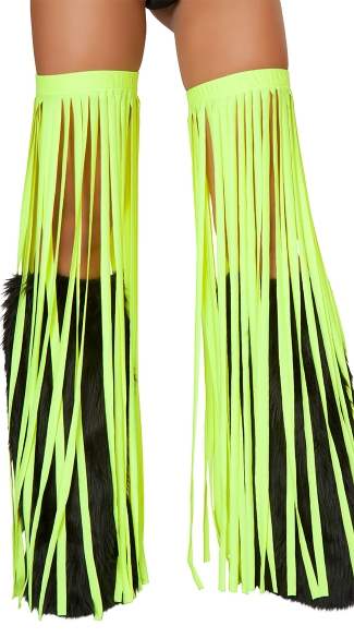 Fringe Legwarmers, Fringe Leg Warmers, Neon Legwarmers with Fringe