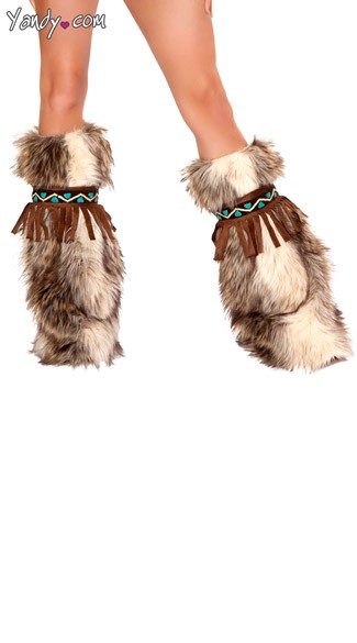 Faux Fur Eskimo Costume Legwarmers