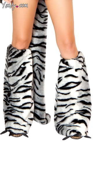 White Tiger Claw Legwarmers