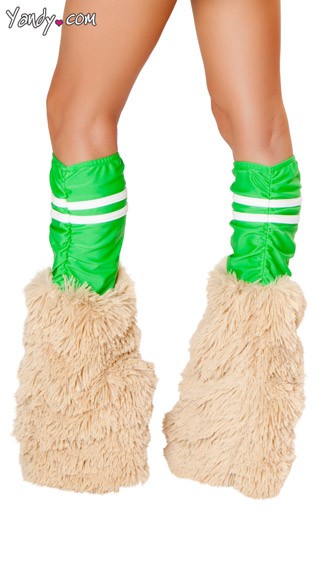 Green Sporty Legwarmers, Green Costume Legwarmers