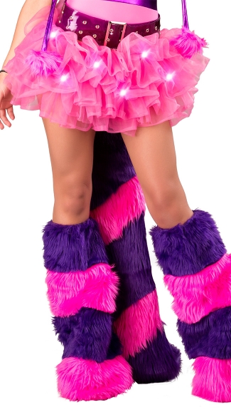 Cheshire Cat Belt With Furry Striped Tail, Cheshire Cat Costume Tail