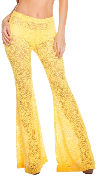 Cyclone Lace Bell Bottom Pant, Lace Bell Bottom Pants, Lace Pants