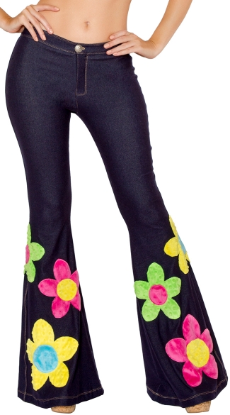 flower flared pants