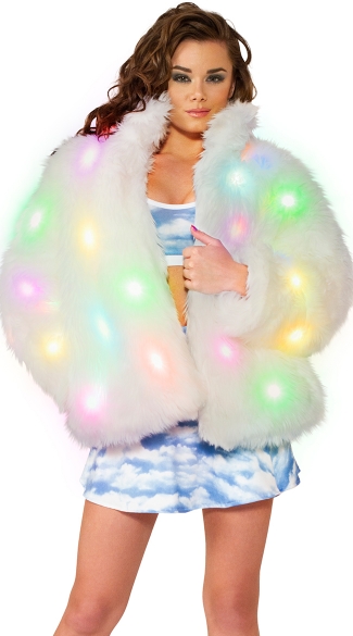 Light-Up Fur Coat, Fur Dancewear, Fur Coat