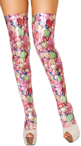 Metallic Gem Leggings, Gem Print Leggings