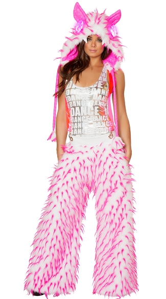 Metallic Rave Monster Costume, Furry Rave Monster Costume