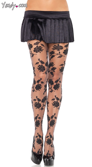 Floral Pantyhose