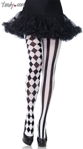 Harlequin Print Pantyhose