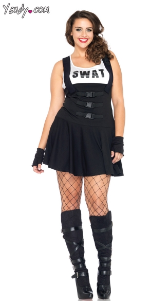 Plus Size Sultry SWAT Officer Costume, Plus Size SWAT Costume, Plus Size Police Officer Costume, SWAT Costume, Police Officer Costume