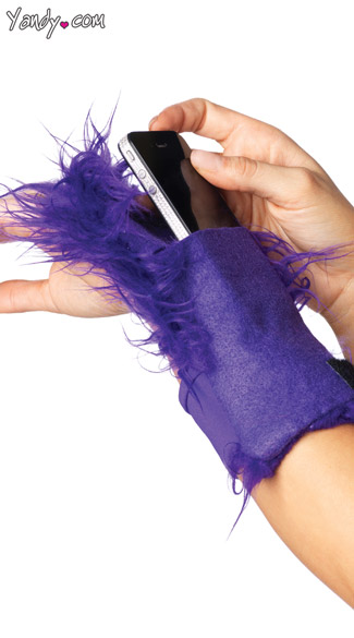 Furry Wrist Wallet, Rave Wallet, Rave Purse