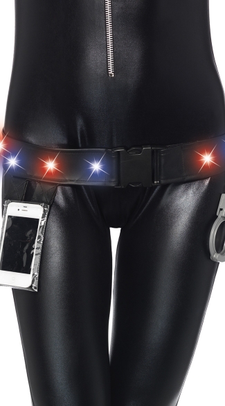 Light Up Police Officer Utility Belt, Police Officer Costume Accessory, Light Up Cop Belt
